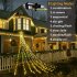 350led Christmas Waterfall Lights 11ft 8 Modes Holiday Party Lamps for Outdoor Yard Decks Balconies Decor Warm White