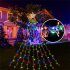 350led Christmas Waterfall Lights 11ft 8 Modes Holiday Party Lamps for Outdoor Yard Decks Balconies Decor Colorful