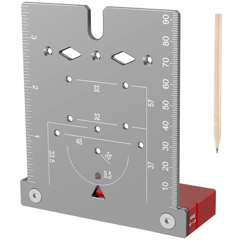 35mm Hinge Hole Drill Guide, 3 In 1 Aluminum Alloy Hinge Hole Locator, Multi-Functional Punching Fixer, Woodworking Drilling Locator For DIY Enthusiasts Carpenter Combination 1