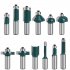 35pcs 1 2 Inch Shank 12 7mm Milling Cutter Set Carving Knife Woodworking Tool Engraving Milling Cutter Green