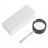 35x 50mm Handheld Magnifier Optical Glass Magnifying Glass For Antique Jewelry Amber Diamond Jade Appraisal  Rag Color Random  Black