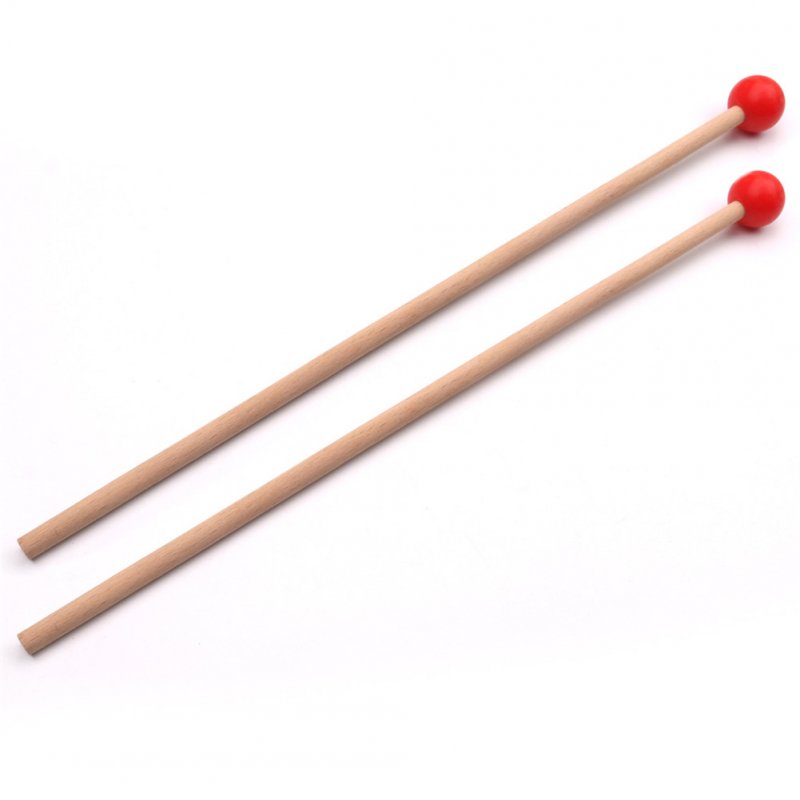 36.5cm Long Marimba Sticks Mallets Xylophone Piano Hammer Percussion Instrument Accessories (OPP) red
