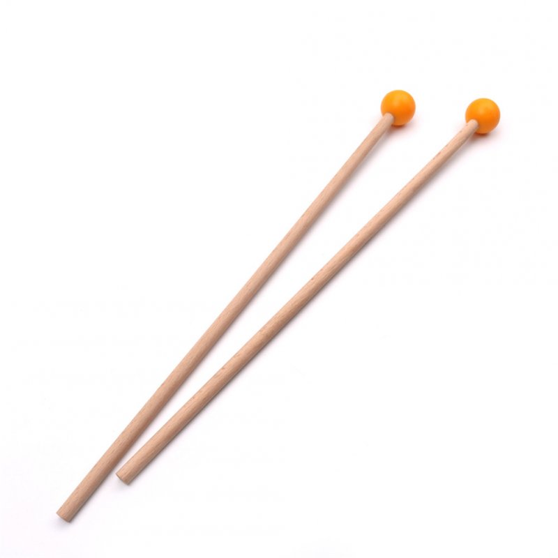 36.5cm Long Marimba Sticks Mallets Xylophone Piano Hammer Percussion Instrument Accessories (OPP) Orange