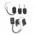 36 72V 125db Anti theft Alarm System Intelligent Safety Anti theft Remote Control Alarm Device For Scooter black