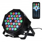 36 LED Par Lights RGB Colorful 7 Lighting Modes Stage Lights Flexible Remote Control DMX Control Disco Lights EU Plug