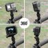 360 Degree Rotating Aluminum Swivel Pivot Arm Mount Adapter for Gopro Hero 6 5 4 7 Camera black