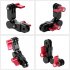 360 Degree Rotation Mounts Adapters Helmet Adapters Mounts for Gopro DJI Osmo Action XIAOMI YI EKEN Action Camera red