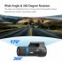 360 Degrees Rotatable Wifi Car  Driving  Recorder Dvr Dash Camera G sensor Night Vision 170 Degree Wide angle Hd 1080p Video Recorder black