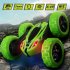 360 Degrees Rotating Double Sided RC Stunt Car with Light 1 24 Modeling Toy for Kids blue