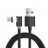 360   Magnetic Charging Cable for Apple Plug Micro USB Type c black