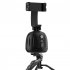 360 Rotation Follow up Gimbal Stabilizer Monopod Build in 1200mah Battery Face Recognition Tracking Gimbal Holder Black