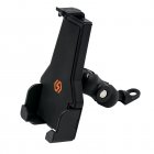 360 degree Adjustable Phone Holder Navigation Bracket One click Telescopic Wireless Charging Stand Black