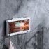 360 degree Rotation Bathroom Mobile Phone Holder Waterproof Touchable Case Wall Mounted Stand  with Aromatherapy  White