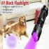 365nm Mini Uv Flashlight With Clip 3 Modes Adjustable Urine Detector For Camping Cycling Mountaineering SK68 Mini Flashlight