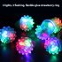 36Pcs Cartoon Pattern 3 Modes Luminous Rings Toy for Halloween Christmas Soft expression ring