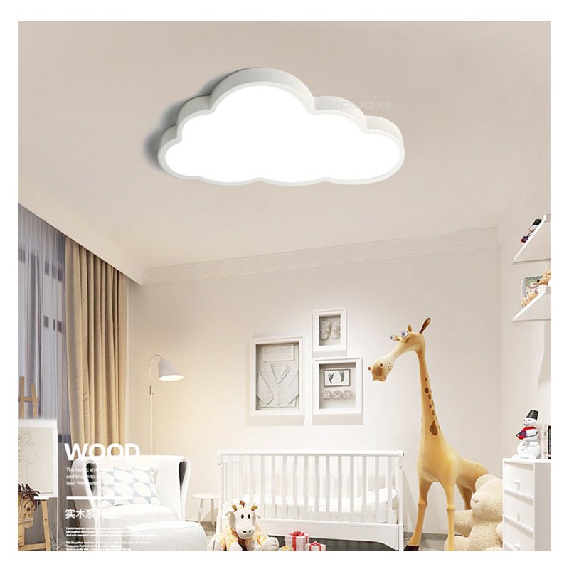 36W/48W LED Cloud Shape Ceiling Lamp Baby Kids Bedroom Lighting 220V White Non-dimmable Warm White_(67x40x12cm 2.1kg)_60x33cm