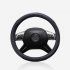 36cm 38cm 40cm Diameter 2 Colors Matching Car Steering Wheel Cover Sleeve for Universal Application Black and blue 40cm