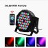 36led Rgbw Stage Flat Par Lighting Effect Dmx 5 Mode 512 Stage Show Lights High power Uv Lamp For Disco Bar Club EU Round Plug