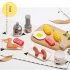 36pcs 50pcs Play Kitchen Accessories Toy With Light Music Play Food Sets Pretend Play Kitchen Kits For Girls Boys Gifts 36 piece set silver