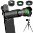 36x Mobile Phone Telephoto Lens For Concert Fishing Hd Live Smartphone External Camera Lens Package A  Gold 