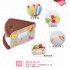 37pcs Sets Funny Toys Birthday Cake DIY Model Children Kids Early Educational Pretend Play Kitchen Food Plastic Toys  37 sets  chocolate   express box 190g