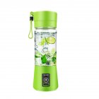 380ML Multifunctional Electric Cup Shape Juicer Mini Mixer Blender Vegetables fruit Squeezers Reamers Bottle green