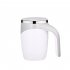 380ml Portable Automatic Magnetic Stirring Coffee Mug 304 Stainless Steel Electric Mixing Cup Mixing Coffee Tumbler white