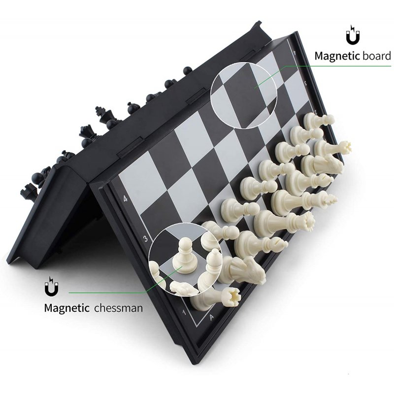 38810 Small Magnetic Chess Set Travel Chess Set With Folding Board Portable Chessboard B