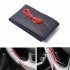38cm Diameter Handmade Microfiber Leather Steering Wheel Cover Red   Black Cover Black and red A0276