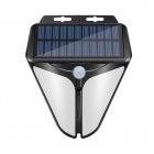 38led Solar Wall Light Pir Motion Sensor Outdoor Waterproof Security Emergency Lamp For Garden Villa Balcony Park black
