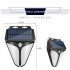 38led Solar Wall Light Pir Motion Sensor Outdoor Waterproof Security Emergency Lamp For Garden Villa Balcony Park black