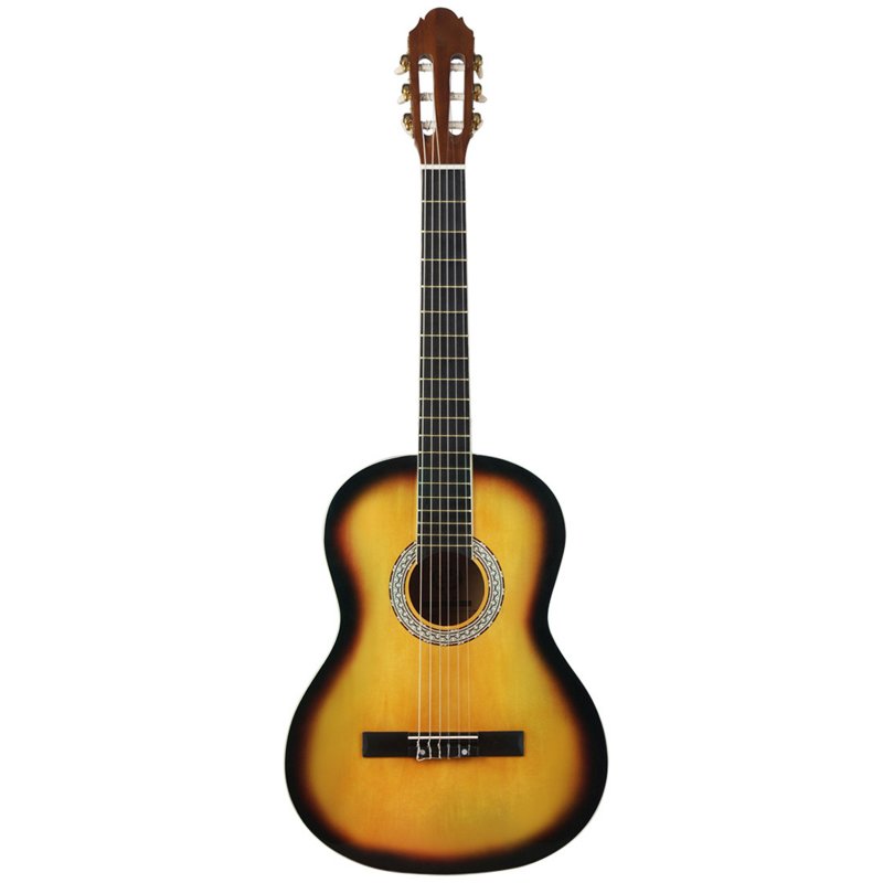 39 Inch Acoustic Guitar Travel Folk Guitar Guitar Acoustic Guitar Wooden Beginner Guitar Music Instruments For Kids Girls Boys Beginners sunset color