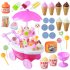 39pcs Kids Pretend Play Toy Set  Mini Simulated Candy Wheelbarrow Ice Cream Store  Play House Toys