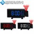 3Colors LED Digital Projector Radio FM Alarm Clock black