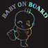 3D Baby on Board Car Decoration Sticker Car Warning Sticker Scratch Cover Cute Sticker Photo Color