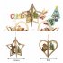 3D Christmas Wooden Pendant DIY Color Printing Santa Snowman Pendant Creative Christmas Tree Decoration Gift Stars   elk