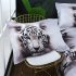 3D Cool Tiger Head Printing Theme Bed Set Quilt Cover Pillowcases Housewarming Gift Decoration 3pcs 4pcs Tiger head white