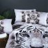 3D Cool Tiger Head Printing Theme Bed Set Quilt Cover Pillowcases Housewarming Gift Decoration 3pcs 4pcs Tiger head white