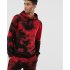 3D Digital Hoodie Leisure Sweater Floral Printed Gradient Color Top Pullover for Man H511 Top M
