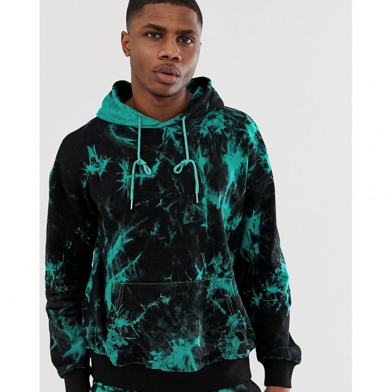 3D Digital Hoodie Leisure Sweater Floral Printed Gradient Color Top Pullover for Man H512 Top_XL