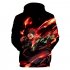 3D Digital Pattern Printed Demon Slayer Series Top Casual Hoodie Leisure Loose Pullover for Man Fire Blade Guard M