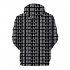 3D Digital Pattern Printed Top Casual Hoodie Leisure Loose Pullover for Man B M