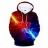 3D Digital Pattern Printed Sweater Long Sleeves Hoodie Top Loose Casual Pullover for Man W style XL