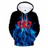 3D Digital Pattern Printed Sweater Long Sleeves Hoodie Top Loose Casual Pullover for Man E style XXXL
