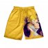 3D Digital Pattern Printed Shorts Elastic Waist Short Pants Leisure Trousers for Man B style 4XL