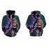 3D Digital Pattern Printed Top Casual Hoodie Leisure Loose Pullover for Man WE 1371 XL