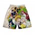 3D Digital Pattern Printed Shorts Elastic Waist Short Pants Leisure Trousers for Man E style 4XL