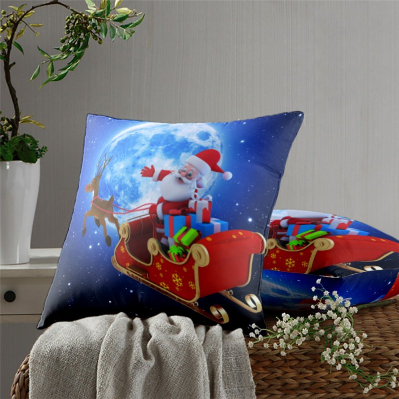 3D Digital Printing Pillow Cover 18Inchx18Inch Christmas Decorative Pillow Case for Sofa Bed Car 45*45CM