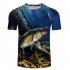 3D Digital Printing Round Neck Short Sleeves Loose Large Size T shirt