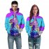 3D Digital Purple Donkey Printing Hooded Sweatshirts Purple donkey M